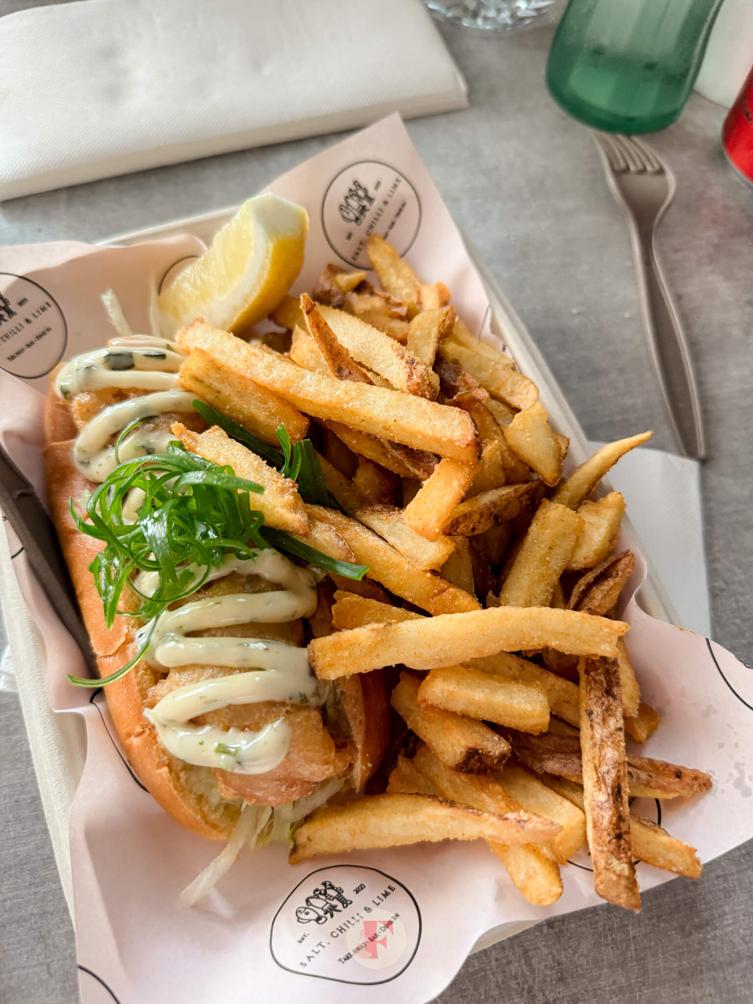 top shot of fried food at salt chili lime east maitland