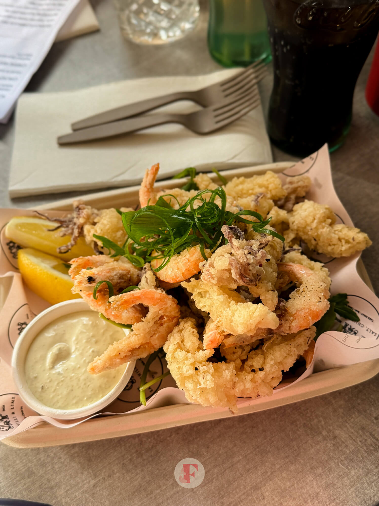 top shot of fried food at salt chili lime east maitland