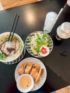 top shot of all the food