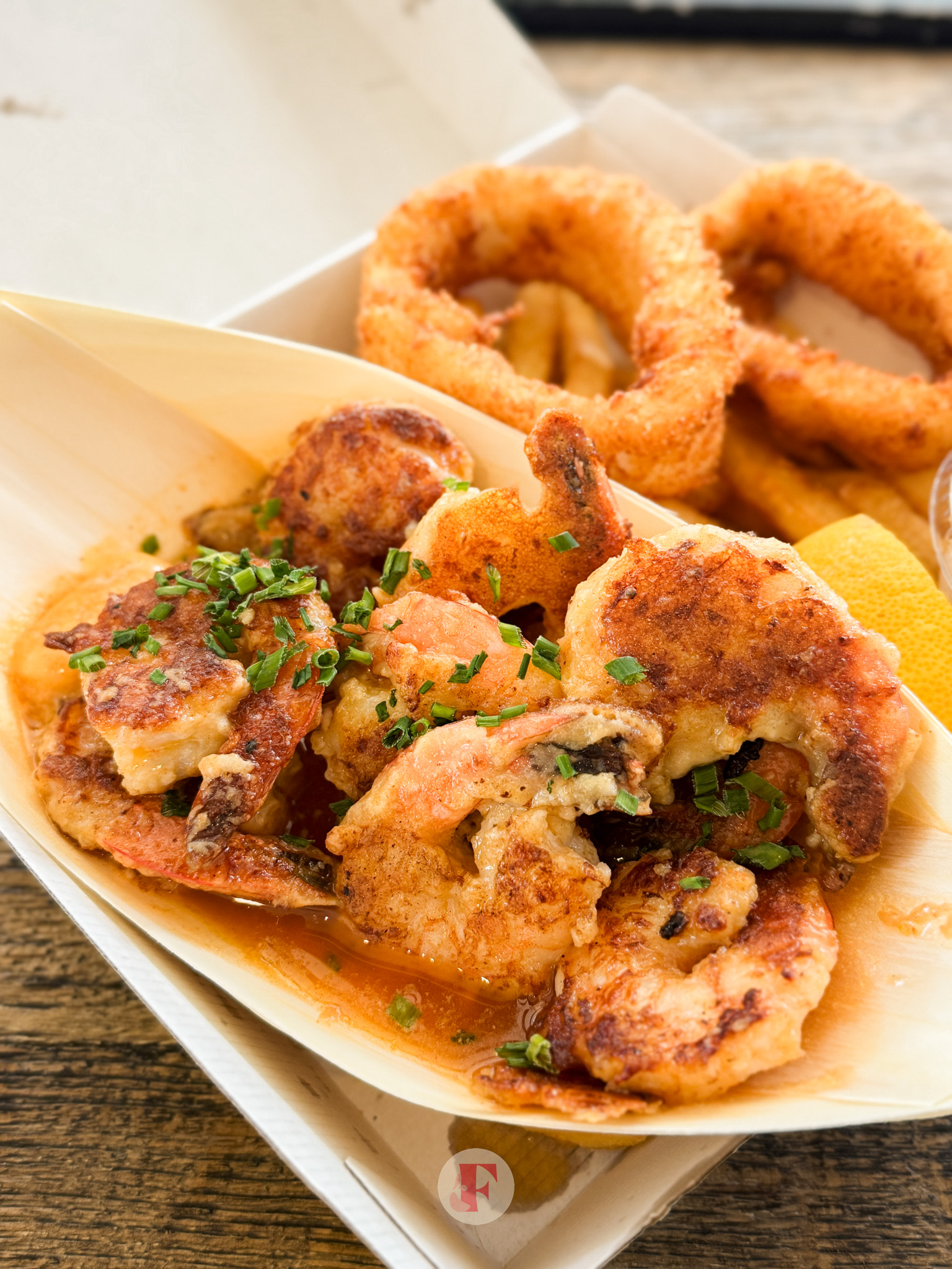 close up shot of the garlic herb butter grilled prawn